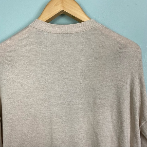 ATM Long Silk‎ Blend Cardigan Beige Sz S - Picture 8 of 9